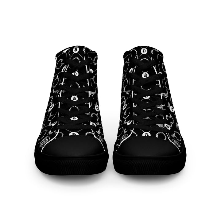 HODL Bitcoin Crypto High-Top Canvas for Man "First Edition Black" Black Sole front