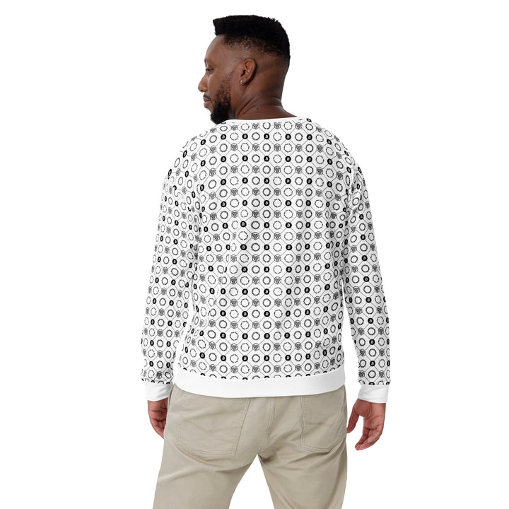 HODL Bitcoin Crypto Unisex Pullover "First Edition White"  man back view