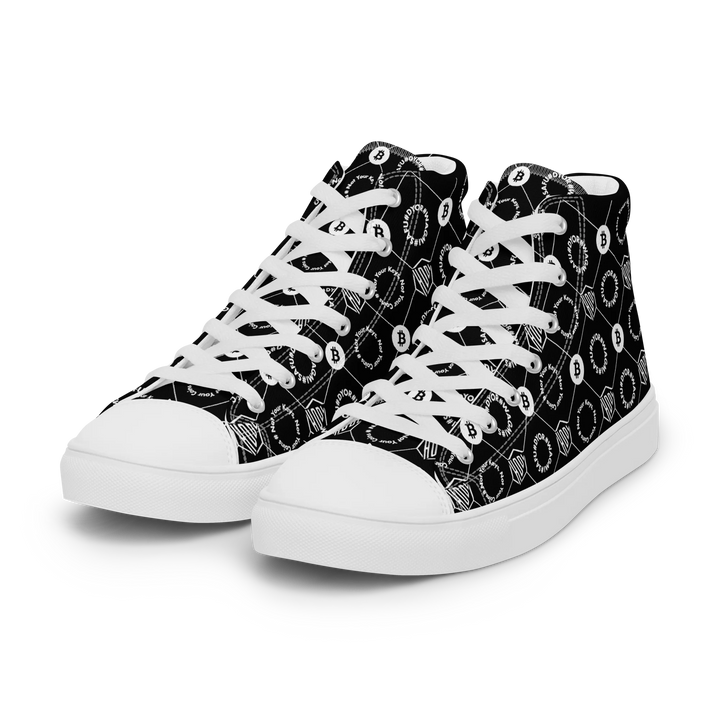 HODL Bitcoin Crypto High Top Canvas Women "First Edition Black" left front