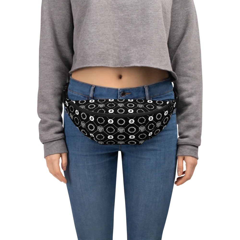 HODL Fanny Pack "First Edition Black" front women 