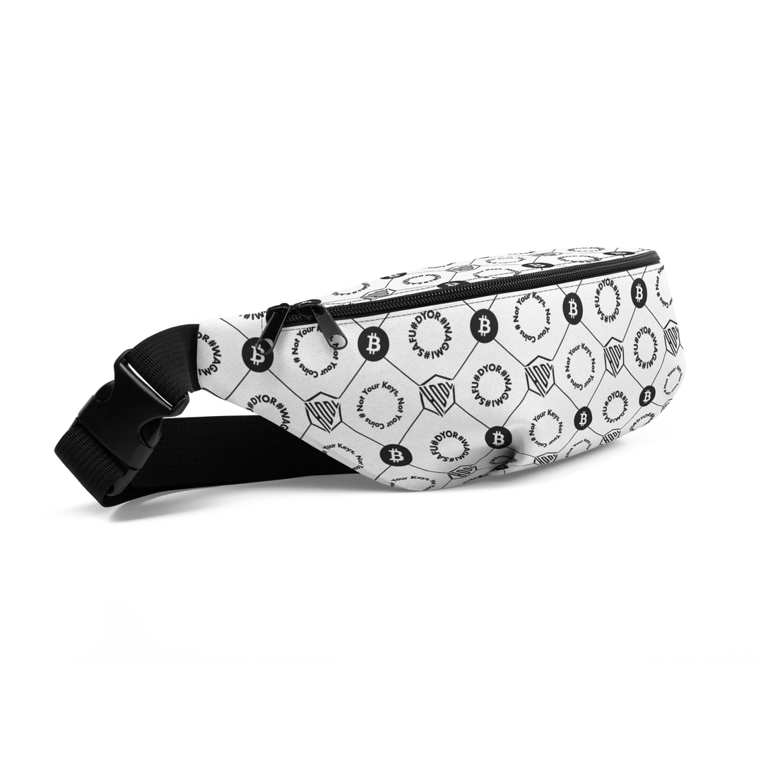 HODL Fanny Pack "First Edition White" left side