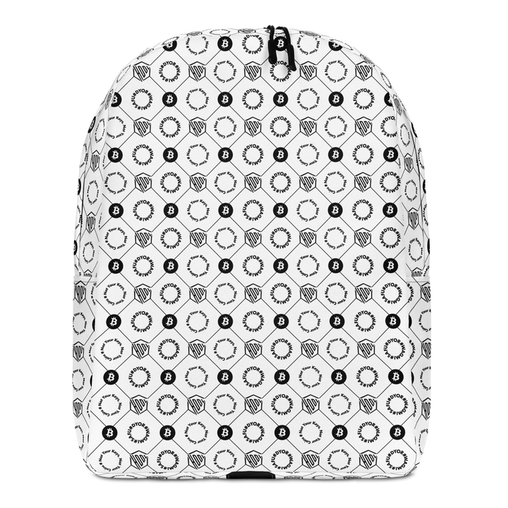 HODL small Backpack "First Edition White" front