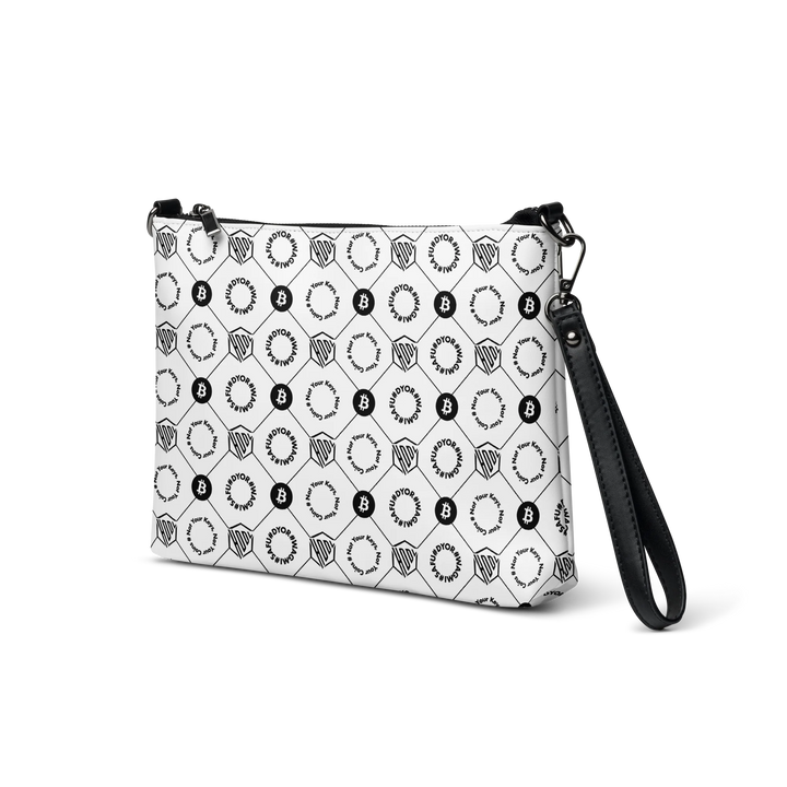 HODL Shoulder Bag "First Edition White" with black handle