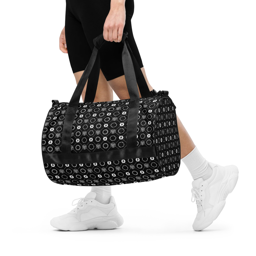 HODL Gym Bag "First Edition Black" is worn