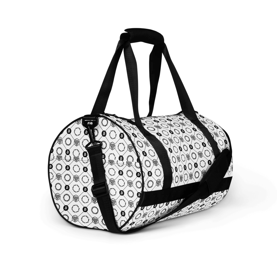 HODL Gym Bag "First Edition White" right front