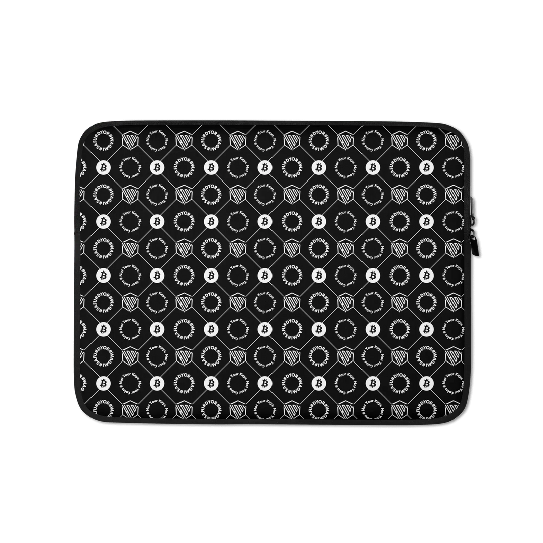 HODL Laptop Sleeve First Edition Black Bitcoin Merch Crypto Fashion HODL with Style