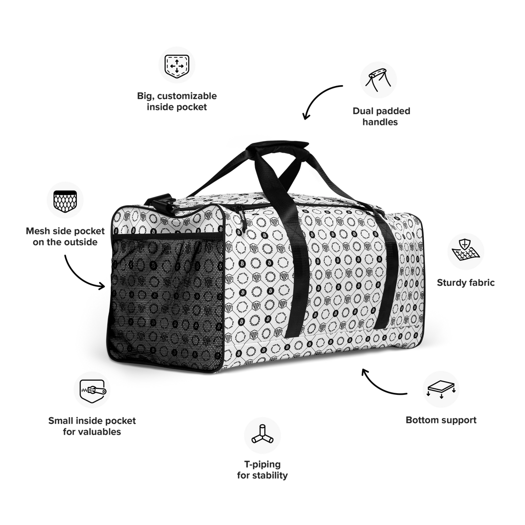 HODL Weekender "First Edition White" right front with details 