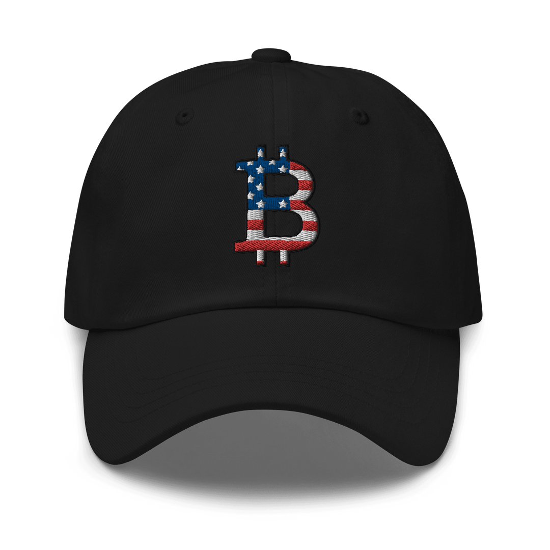 Bitcoin Cap USA Edition Dad Hat – 3D Stick – Crypto Cap | HODL.ag