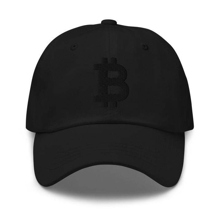 Bitcoin Cap Dad-Hat Black 3D