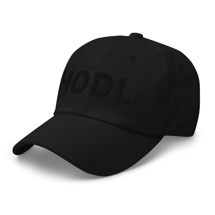 HODL Dad-Hat Black 3D with logo