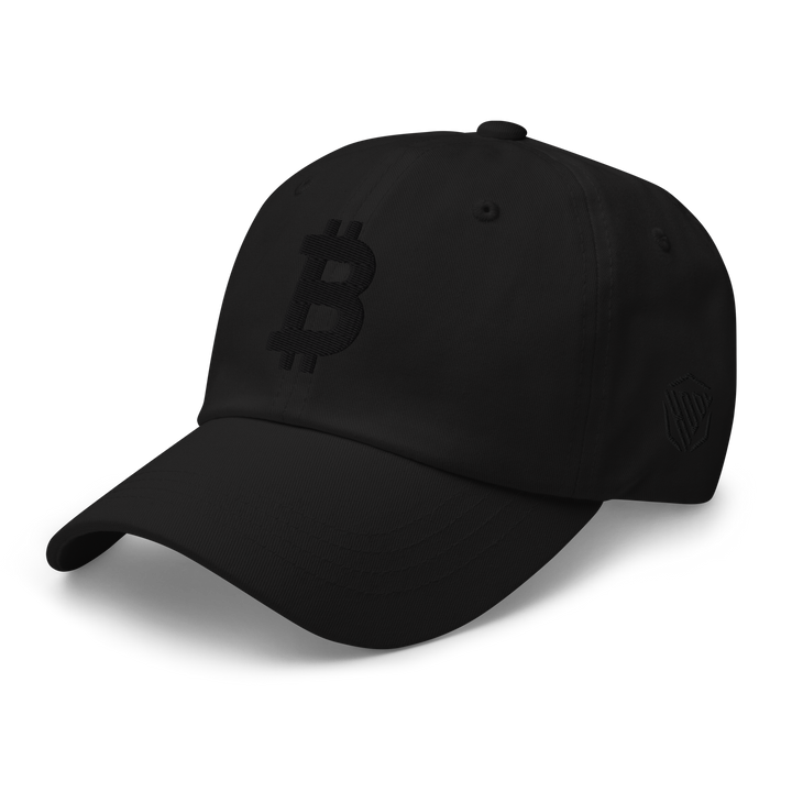 Bitcoin Cap Dad-Hat Black 3D