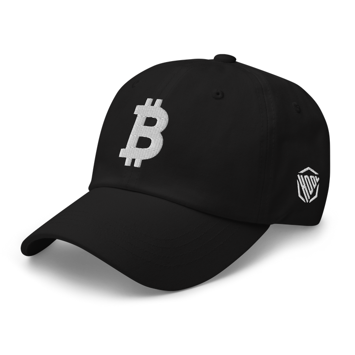 Bitcoin Cap Dad-Hat White 3D