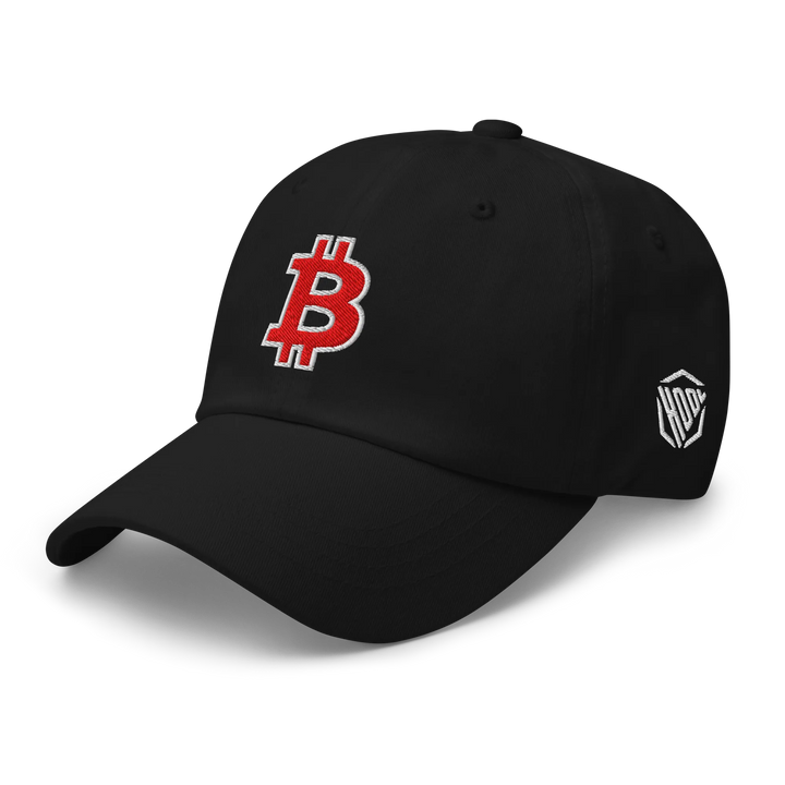 Bitcoin Dad Hat – Red/White Outline - HODL.ag