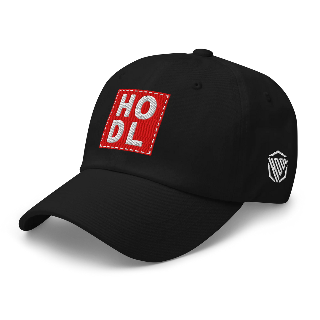 HODL Dad Hat – Big Red Box White - HODL.ag