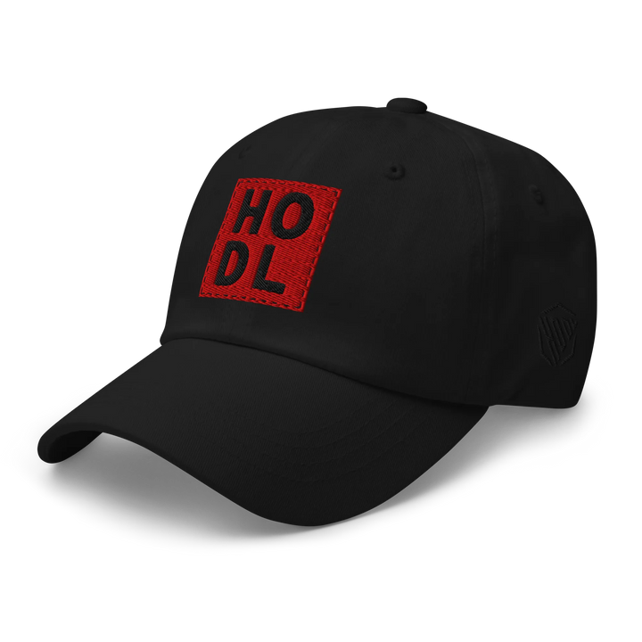 HODL Dad Hat – Big Red Box Black - HODL.ag