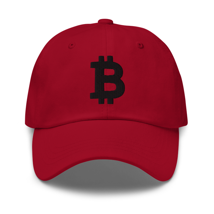 Bitcoin Cap Dad-Hat Black 3D