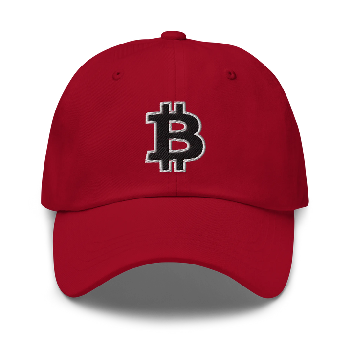 Bitcoin Dad Hat – Black/White Outline - HODL.ag
