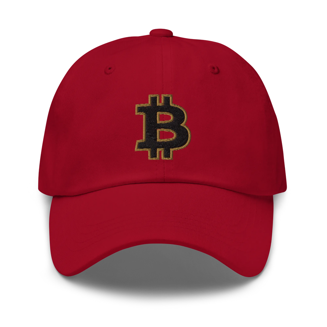 Bitcoin Dad Hat – Black/Gold Outline - HODL.ag