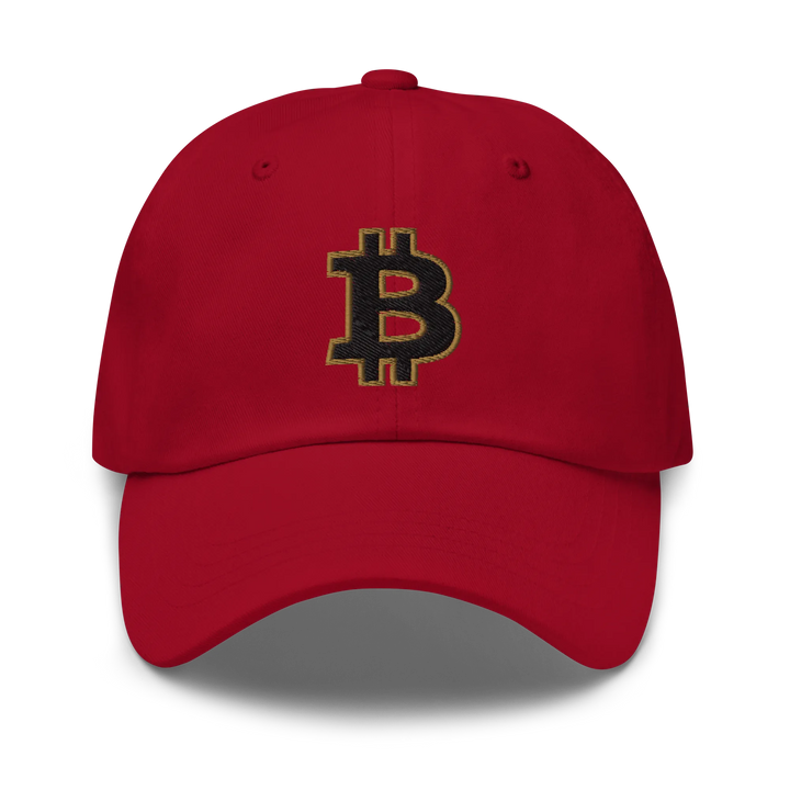 Bitcoin Dad Hat – Black/Gold Outline - HODL.ag