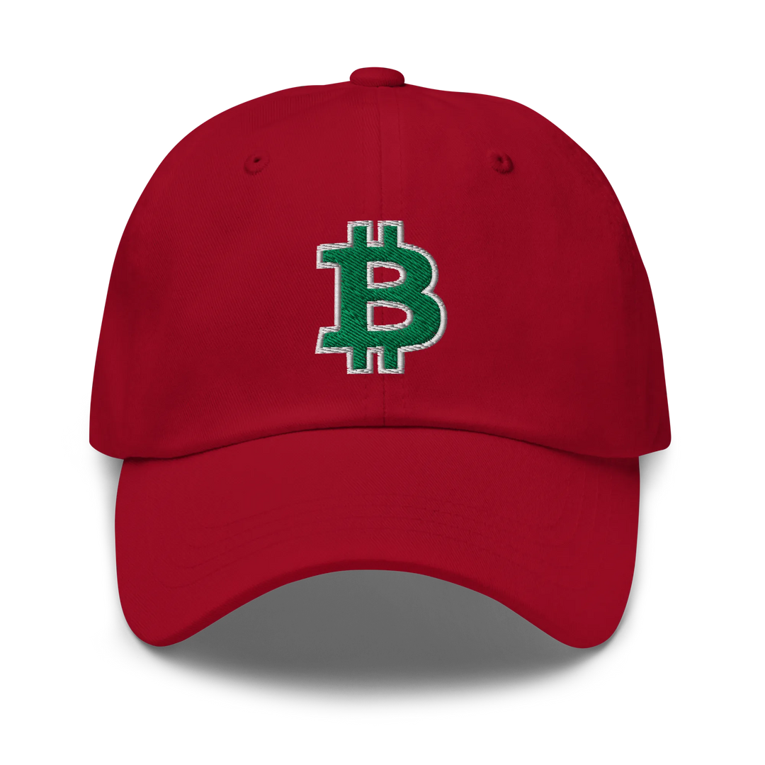 Bitcoin Dad Hat – Green/White Outline - HODL.ag