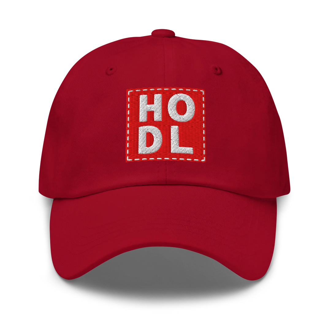 HODL Dad Hat – Big Red Box White - HODL.ag