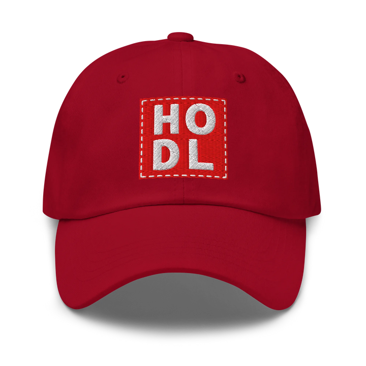 HODL Dad Hat – Big Red Box White - HODL.ag