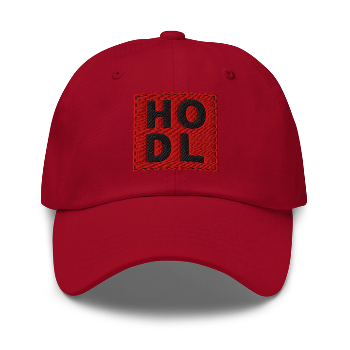 HODL Dad Hat – Big Red Box Black - HODL.ag