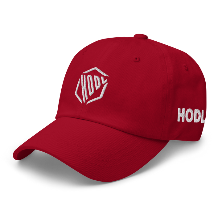 HODL Dad-Hat 3D Logo White on the side HODL