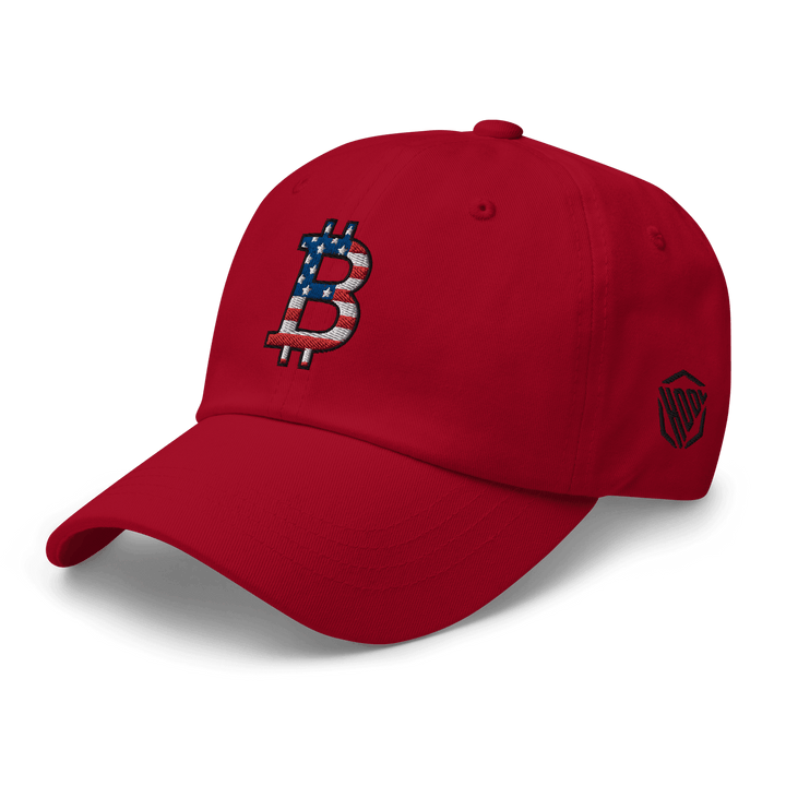 Bitcoin Cap USA Edition Dad Hat – 3D Stick – Crypto Cap | HODL.ag