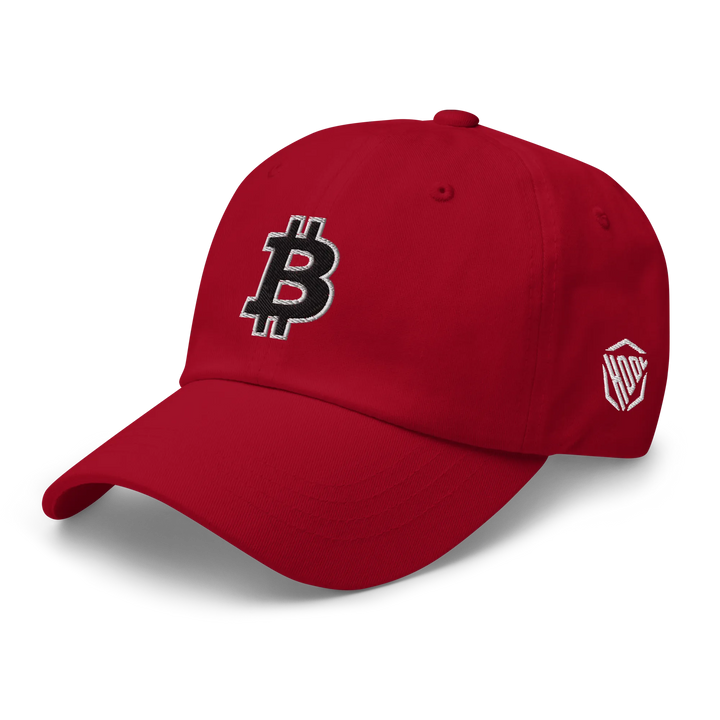 Bitcoin Dad Hat – Black/White Outline - HODL.ag
