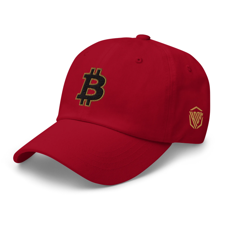 Bitcoin Dad Hat – Black/Gold Outline - HODL.ag