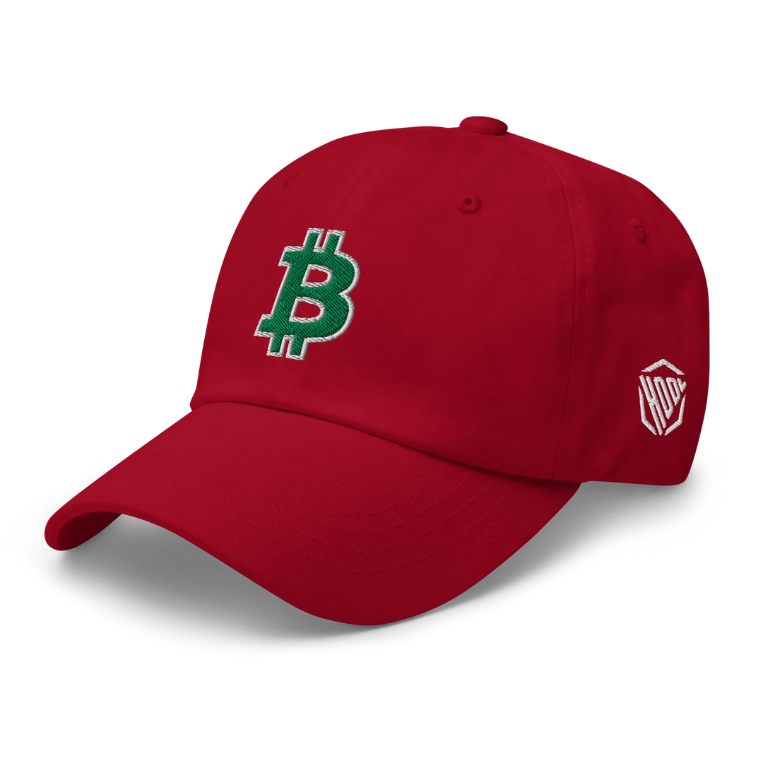 Bitcoin Dad Hat – Green/White Outline - HODL.ag