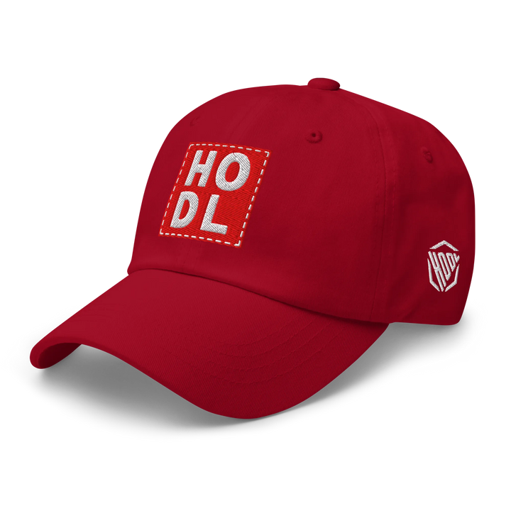 HODL Dad Hat – Big Red Box White - HODL.ag