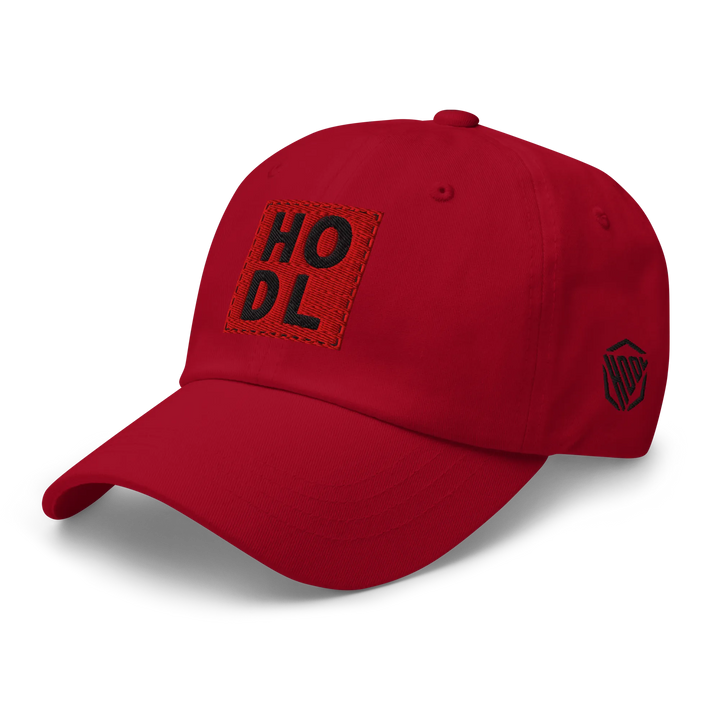 HODL Dad Hat – Big Red Box Black - HODL.ag