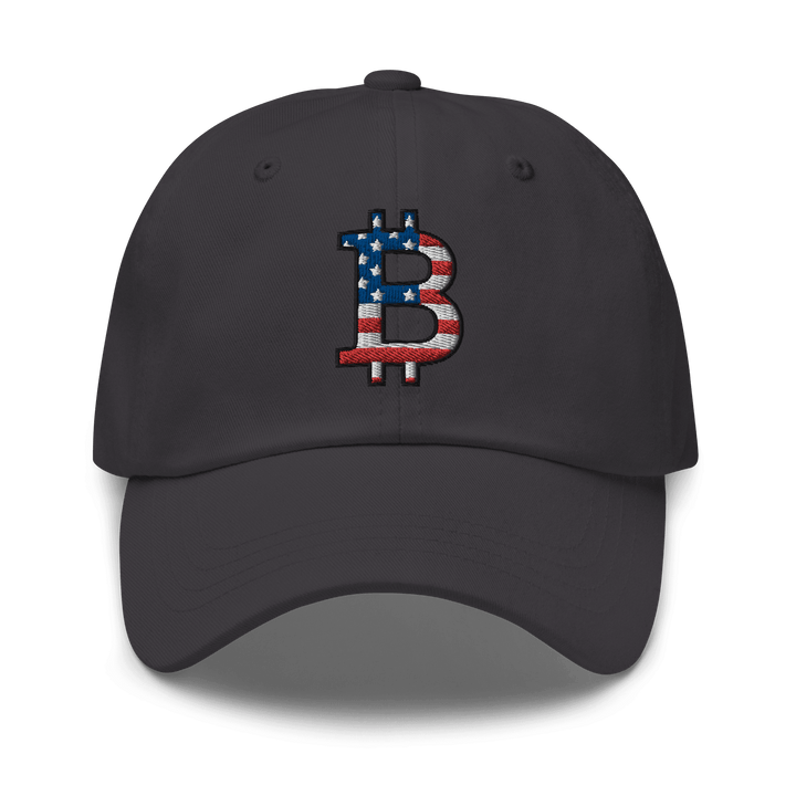 Bitcoin Cap USA Edition Dad Hat – 3D Stick