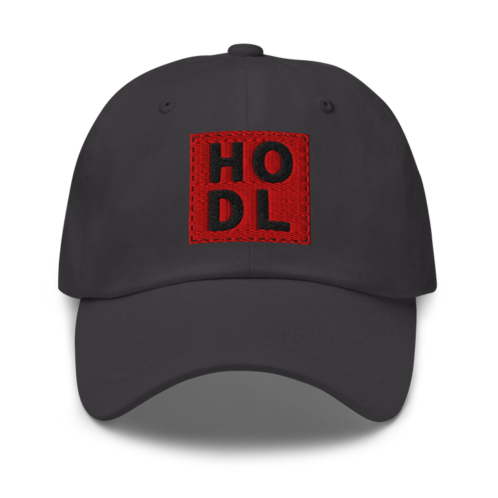 HODL Dad Hat – Big Red Box Black - HODL.ag