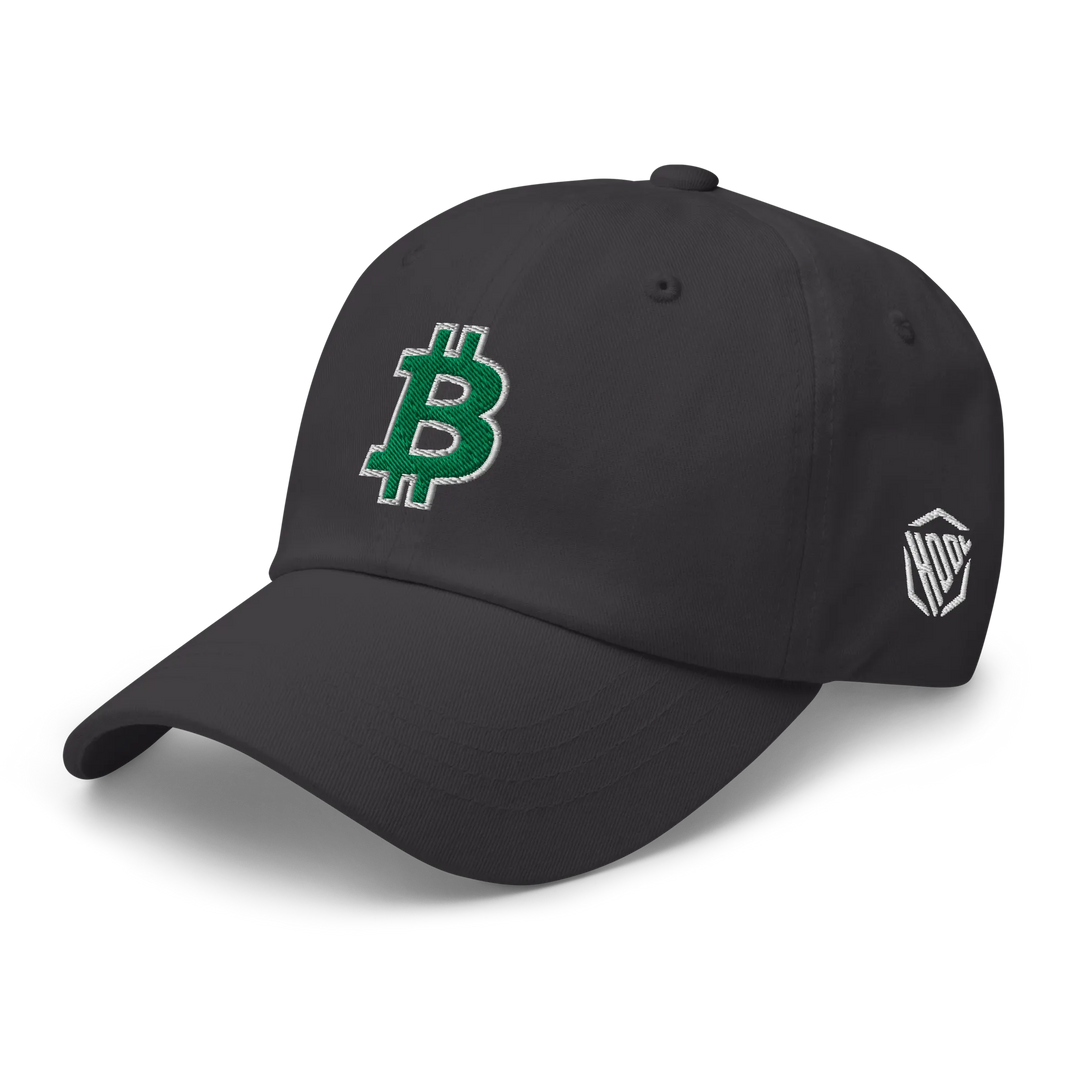 Bitcoin Dad Hat – Green/White Outline - HODL.ag
