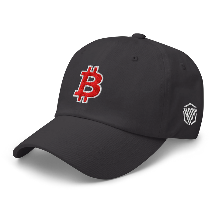 Bitcoin Dad Hat – Red/White Outline - HODL.ag