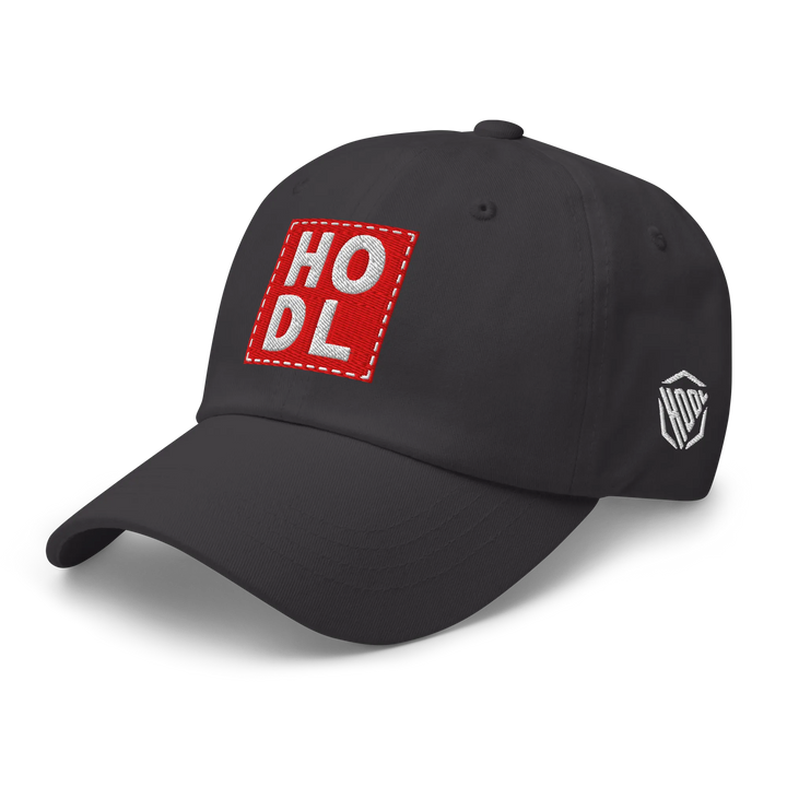 HODL Dad Hat – Big Red Box White - HODL.ag