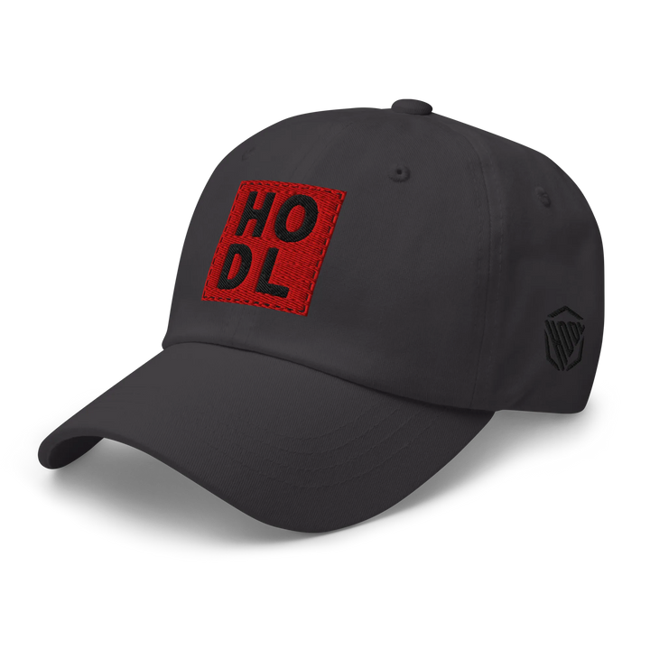 HODL Dad Hat – Big Red Box Black - HODL.ag