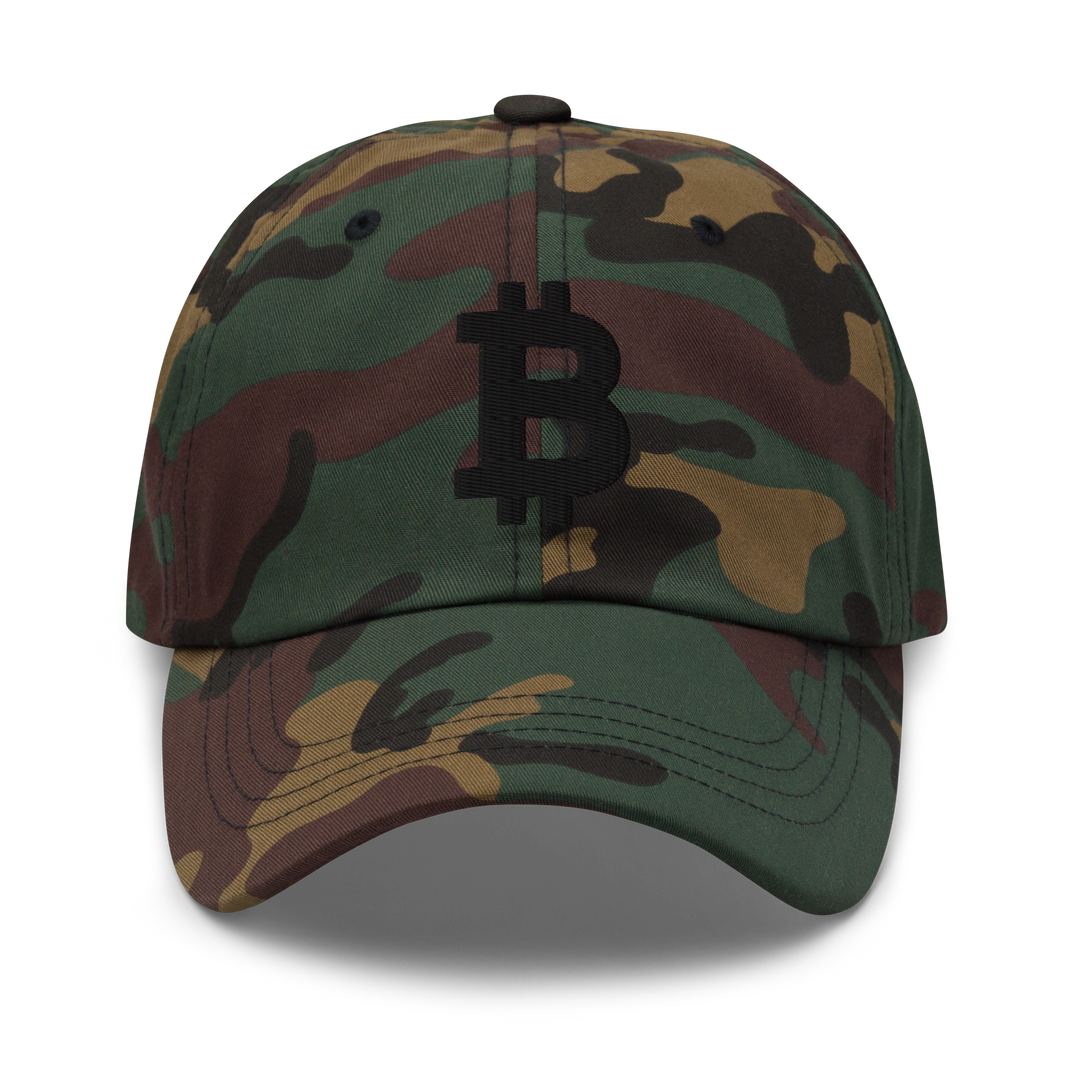 Bitcoin Cap Dad-Hat Black 3D