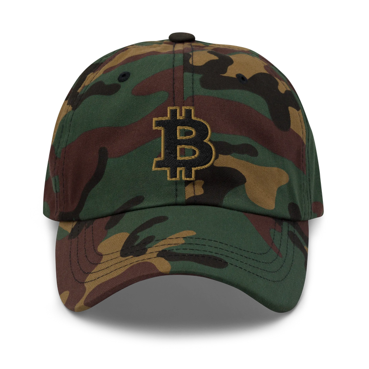 Bitcoin Dad Hat – Black/Gold Outline - HODL.ag