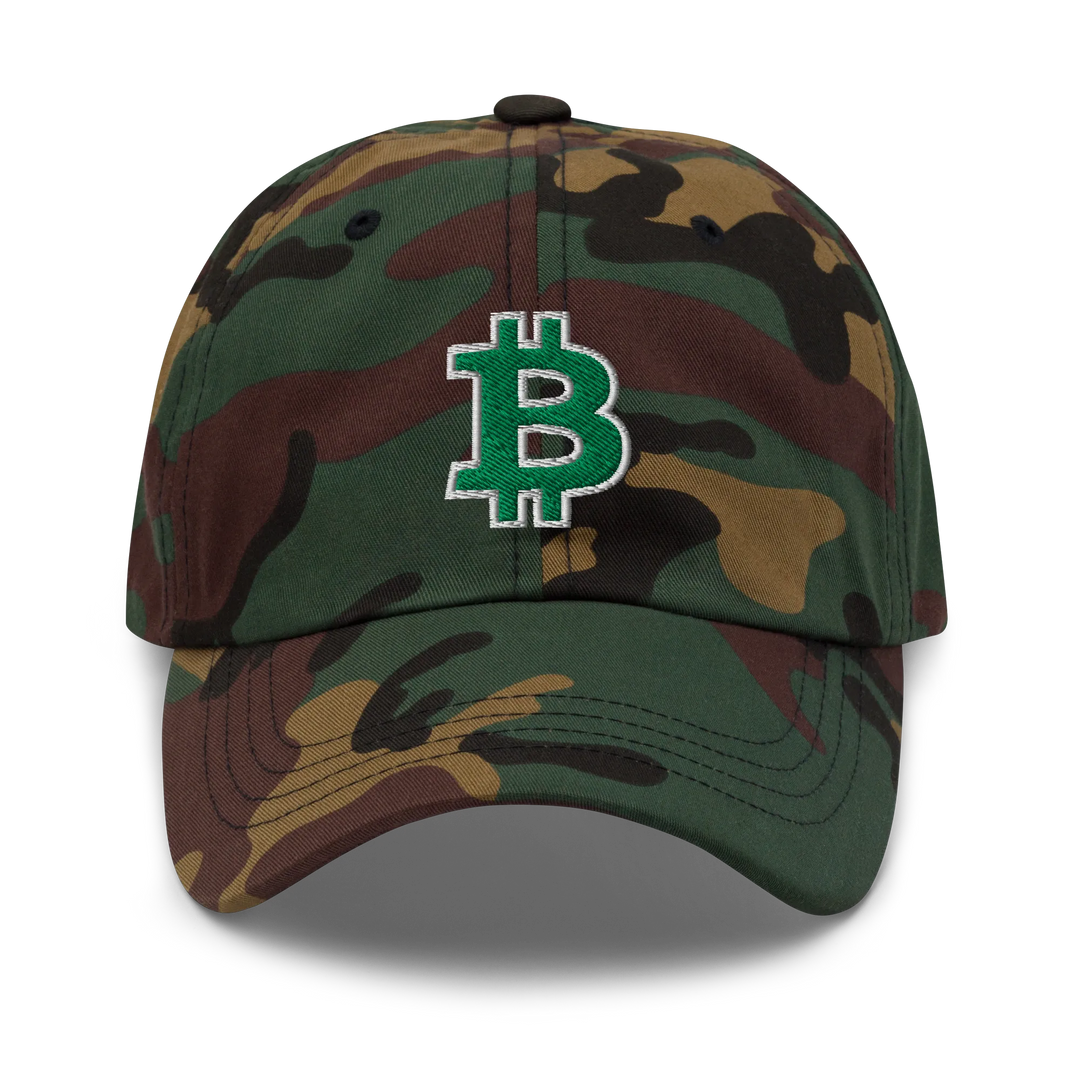 Bitcoin Dad Hat – Green/White Outline - HODL.ag