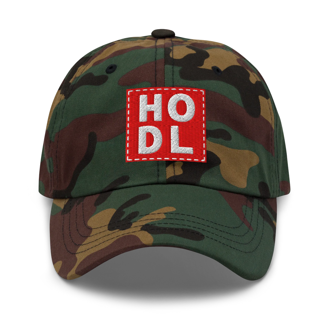HODL Dad Hat – Big Red Box White - HODL.ag