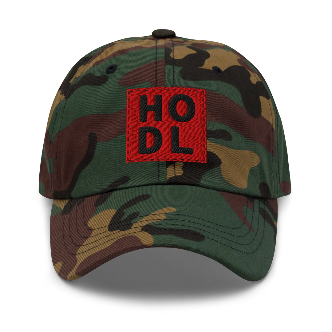 HODL Dad Hat – Big Red Box Black - HODL.ag