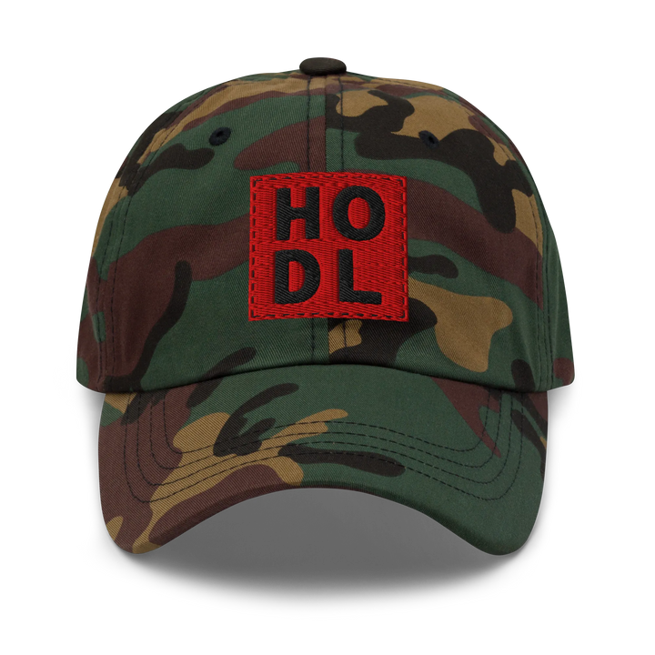 HODL Dad Hat – Big Red Box Black - HODL.ag