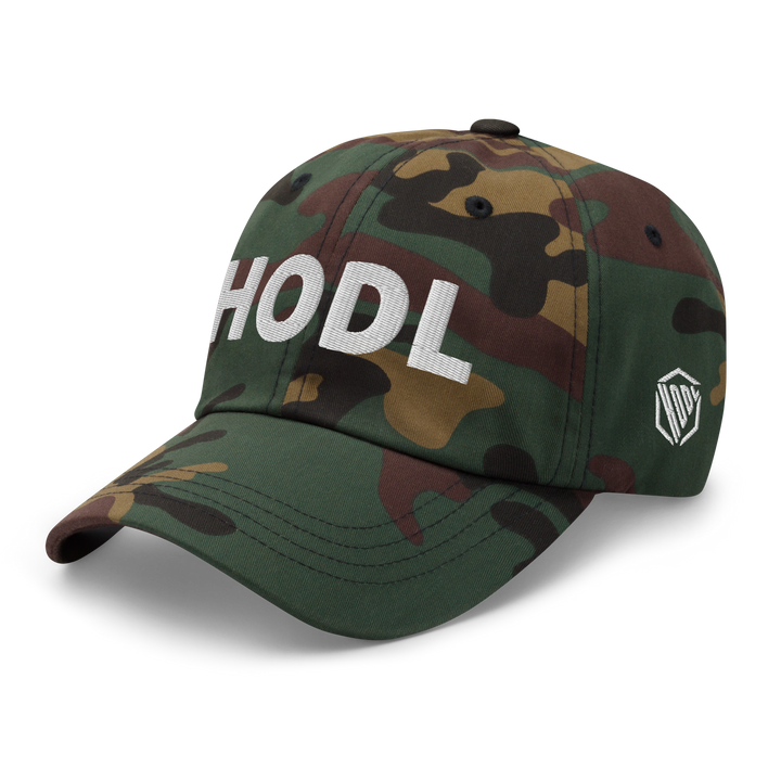 HODL Dad-Hat White 3D mit Logo