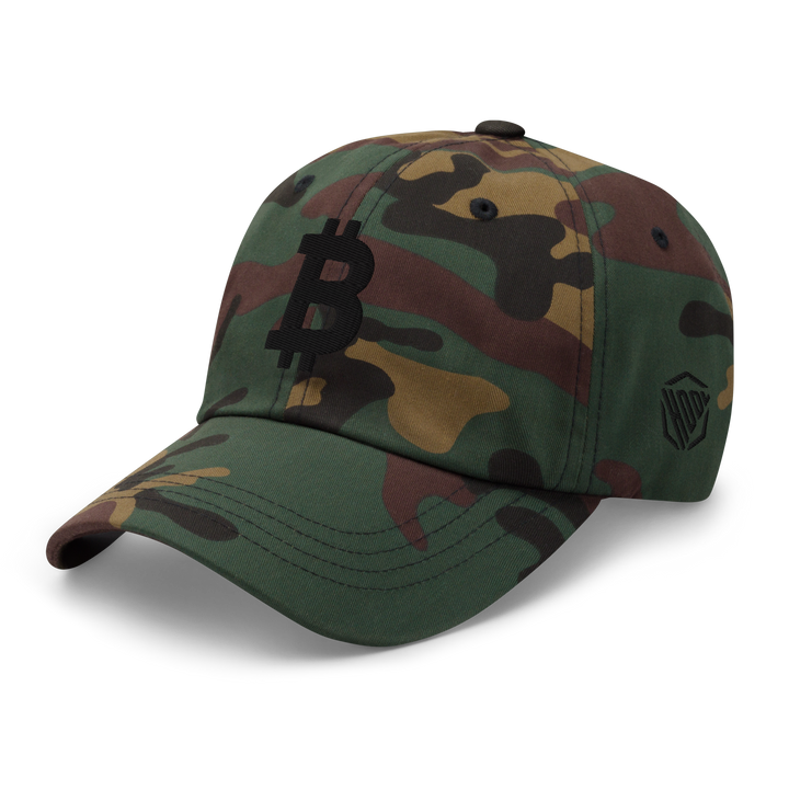 Bitcoin Cap Dad-Hat Black 3D