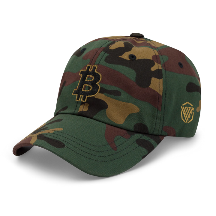 Bitcoin Dad Hat – Black/Gold Outline - HODL.ag