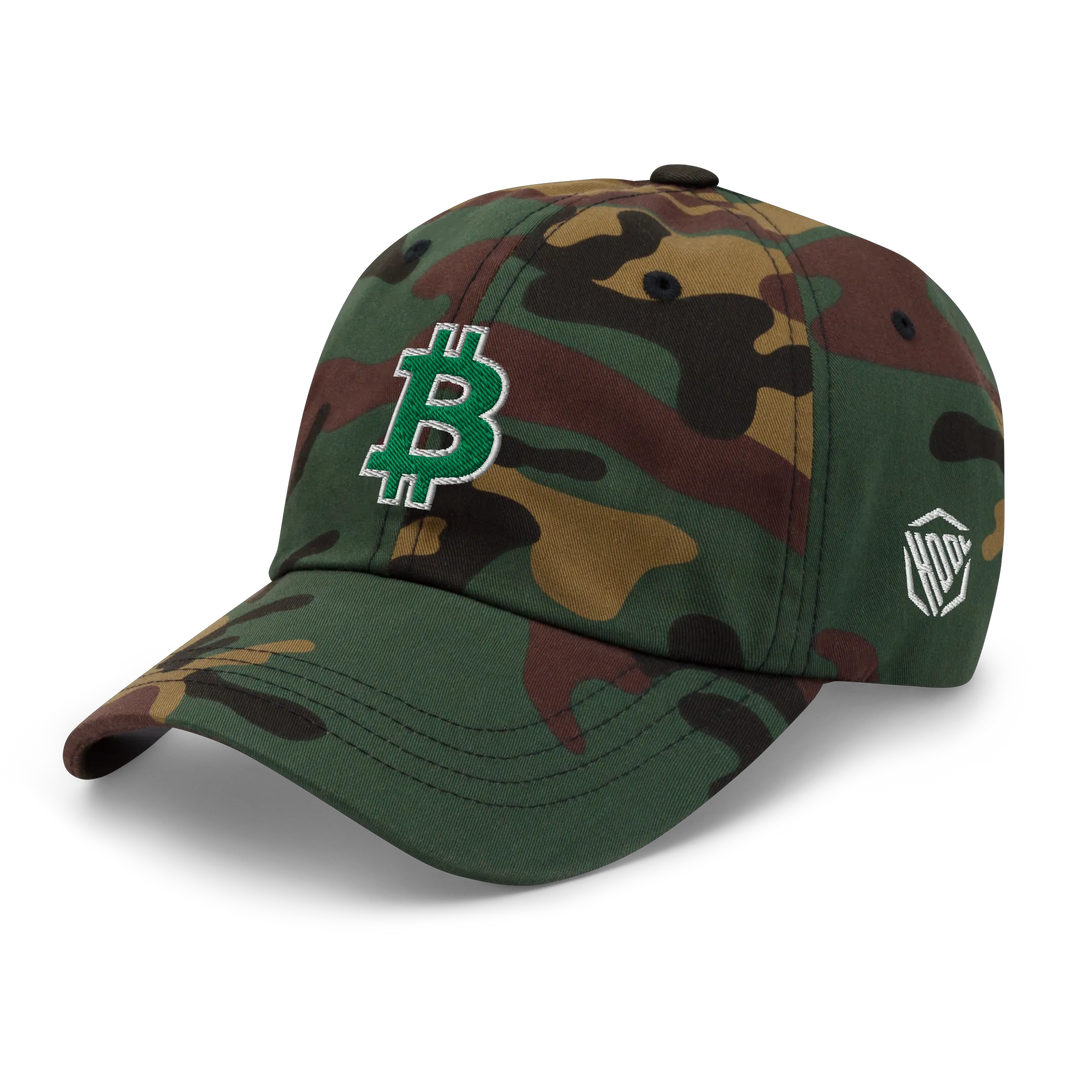 Bitcoin Dad Hat – Green/White Outline - HODL.ag